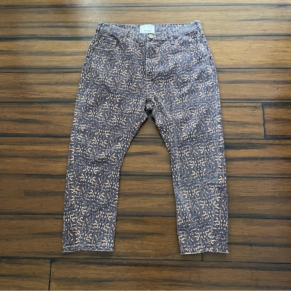 One Teaspoon Women's Brown Patterned slouchy leopard Jeans